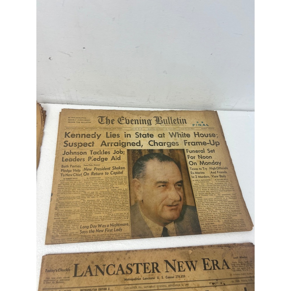1963 Lancaster PA Newspaper Lot JFK Assassination Intelligencer Journal New Era - Picture 13 of 16